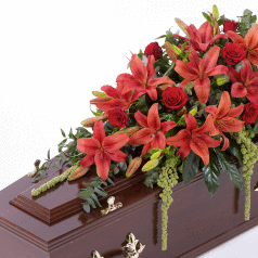 Lily and Rose Casket Spray